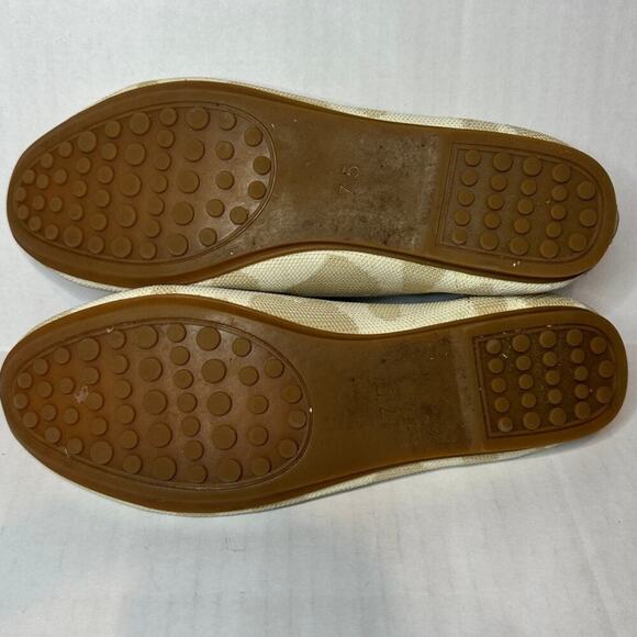 Rothy Style Size 7.5 Beige Tan Camo Print Round Toe Slip On Flats Casual Office - Picture 6 of 8